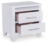 Jarlee - White - Two Drawer Night Stand by Signature Design by Ashley® | Bel Furniture