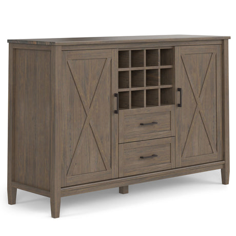 Ela - Sideboard With Wine Storage - Smoky Brown by Simpli-Home | Bel Furniture