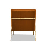 Aerin - Hammered Brass Upholstered Accent Arm Chair by Jennifer Taylor Home | Bel Furniture