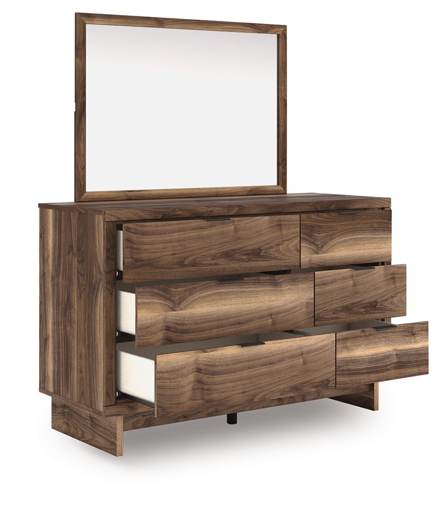 Chirason - Brown - Dresser And Mirror by Signature Design by Ashley® | Bel Furniture