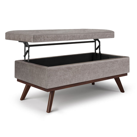 Owen - Lift Top Large Coffee Table Storage Ottoman, Mid Century Style - view 15