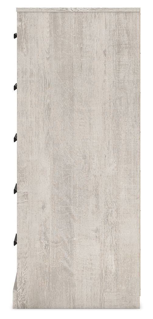 Shawburn - Whitewash - Five Drawer Chest by Signature Design by Ashley® | Bel Furniture