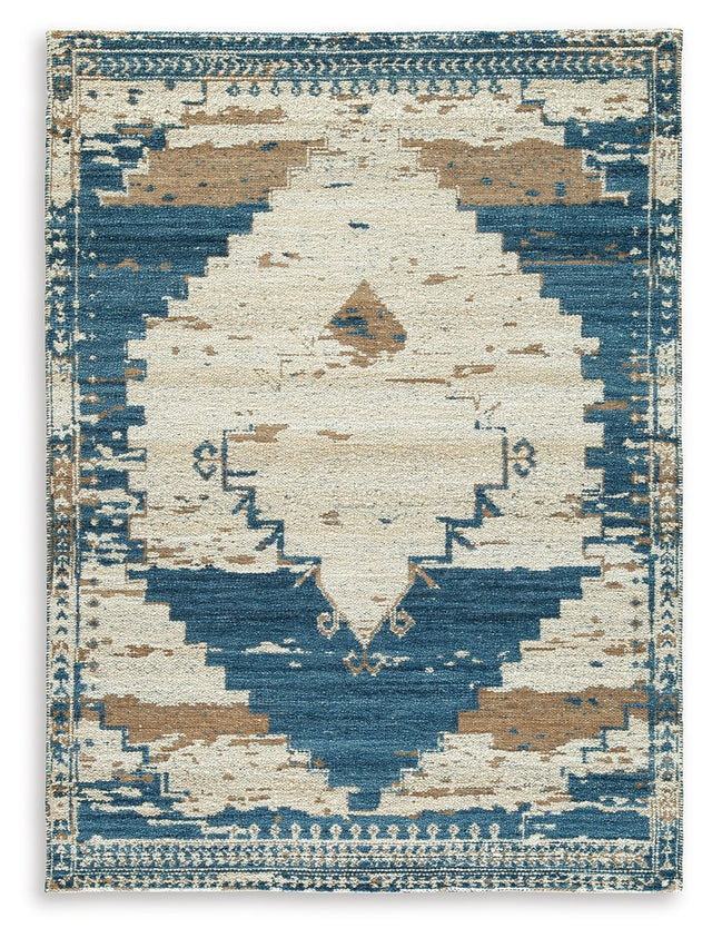 Varnler - Rug Blue by Signature Design by Ashley® | Bel Furniture