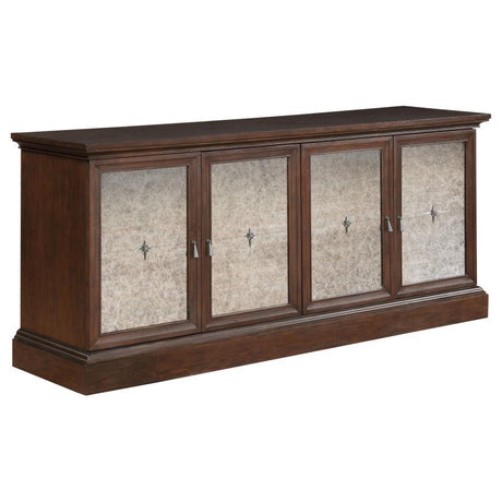 Brockway - 4-Door Dining Sideboard Buffet Cabinet Dark Brown by CoasterEssence | Bel Furniture