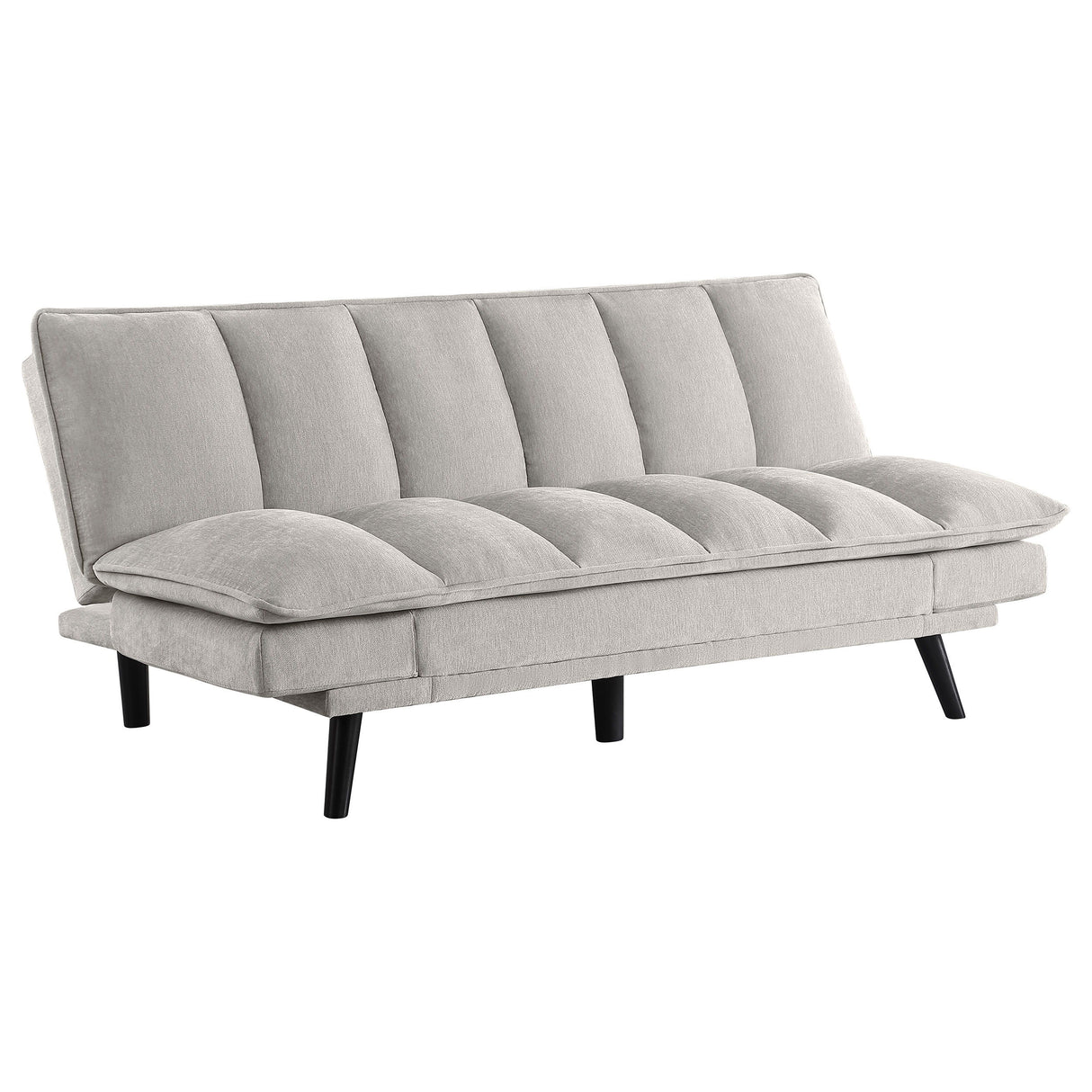 Laredo - Upholstered Tufted Convertible Sofa Bed Pearl Silver by Coaster Fine Furniture | Bel Furniture