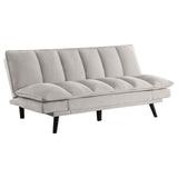 Laredo - Upholstered Tufted Convertible Sofa Bed Pearl Silver by Coaster Fine Furniture | Bel Furniture