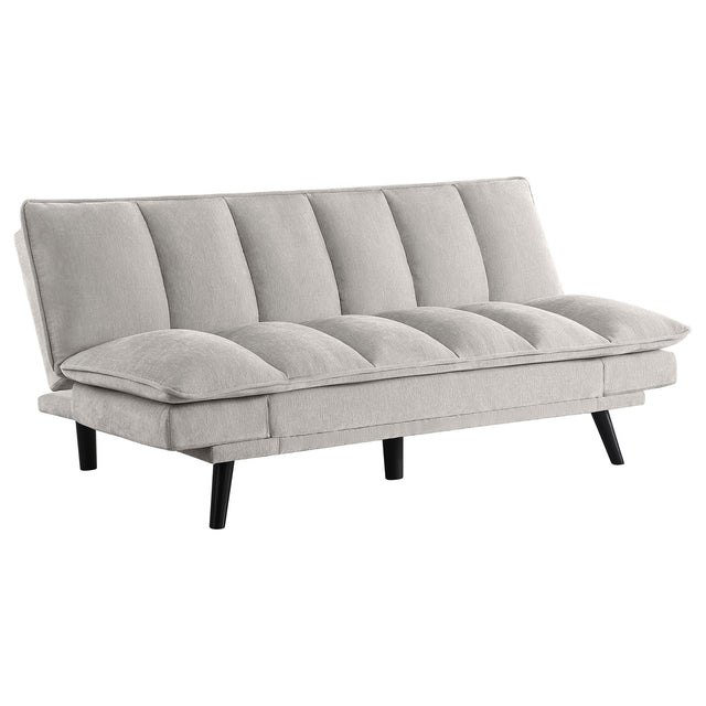 Laredo - Upholstered Tufted Convertible Sofa Bed Pearl Silver by Coaster Fine Furniture | Bel Furniture