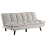 Laredo - Upholstered Tufted Convertible Sofa Bed Pearl Silver by Coaster Fine Furniture | Bel Furniture