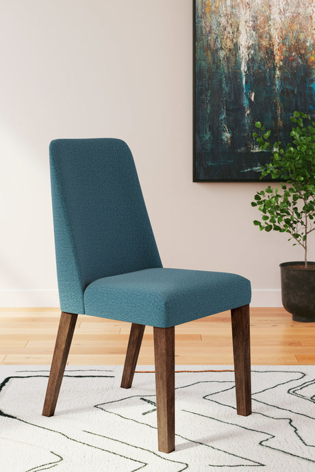 Lyncott - Blue / Brown - Dining Uph Side Chair (Set of 2) by Signature Design by Ashley® | Bel Furniture