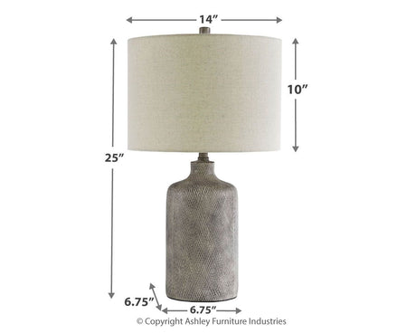 Linus - Antique Black - Ceramic Table Lamp by Signature Design by Ashley® | Bel Furniture