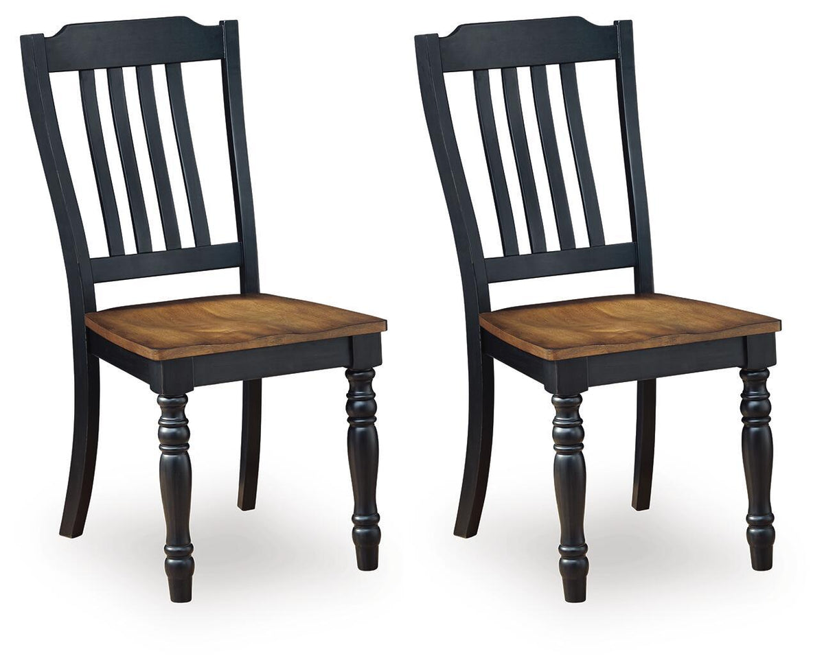 Clorazi Dining Room Side Chair (Set of 2) Black and Brown