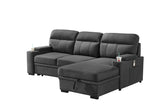 Kaden - Sleeper Sectional Sofa Chaise With Storage Arms And Cupholder