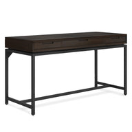 Banting - Mid Century Handcrafted Desk Dark Brown by Simpli-Home | Bel Furniture