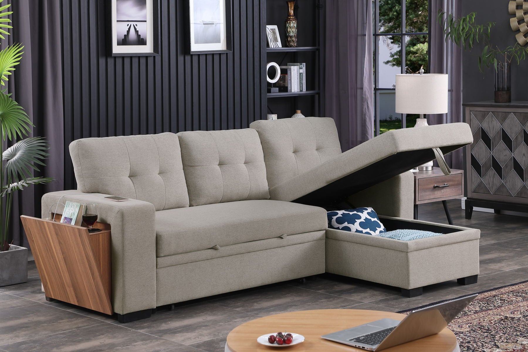 3 Piece Upholstered Sectional