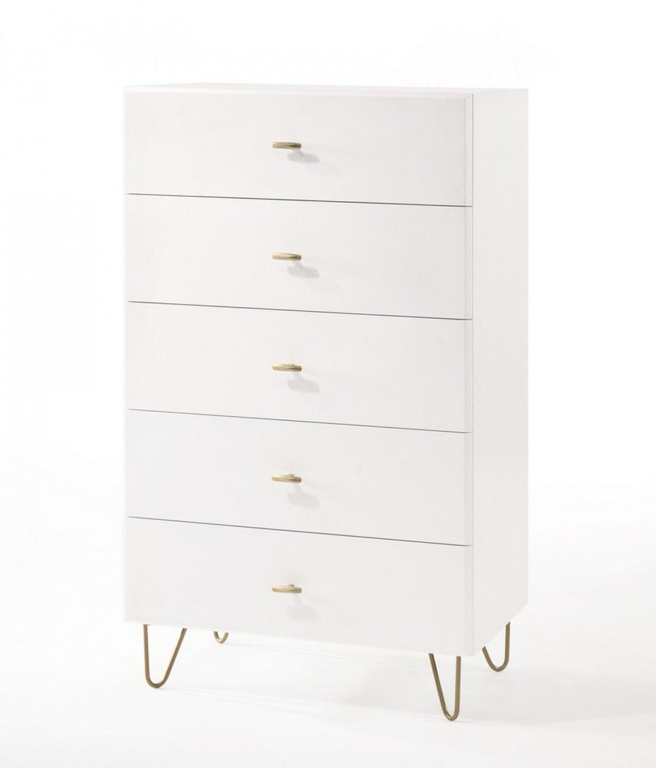 Five Drawer Chest / Accent Chest - White