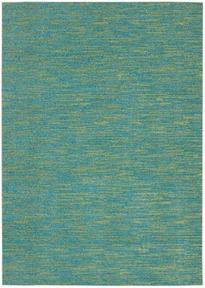 4' X 6' Striped Non Skid Indoor / Outdoor Area Rug - Blue / Green