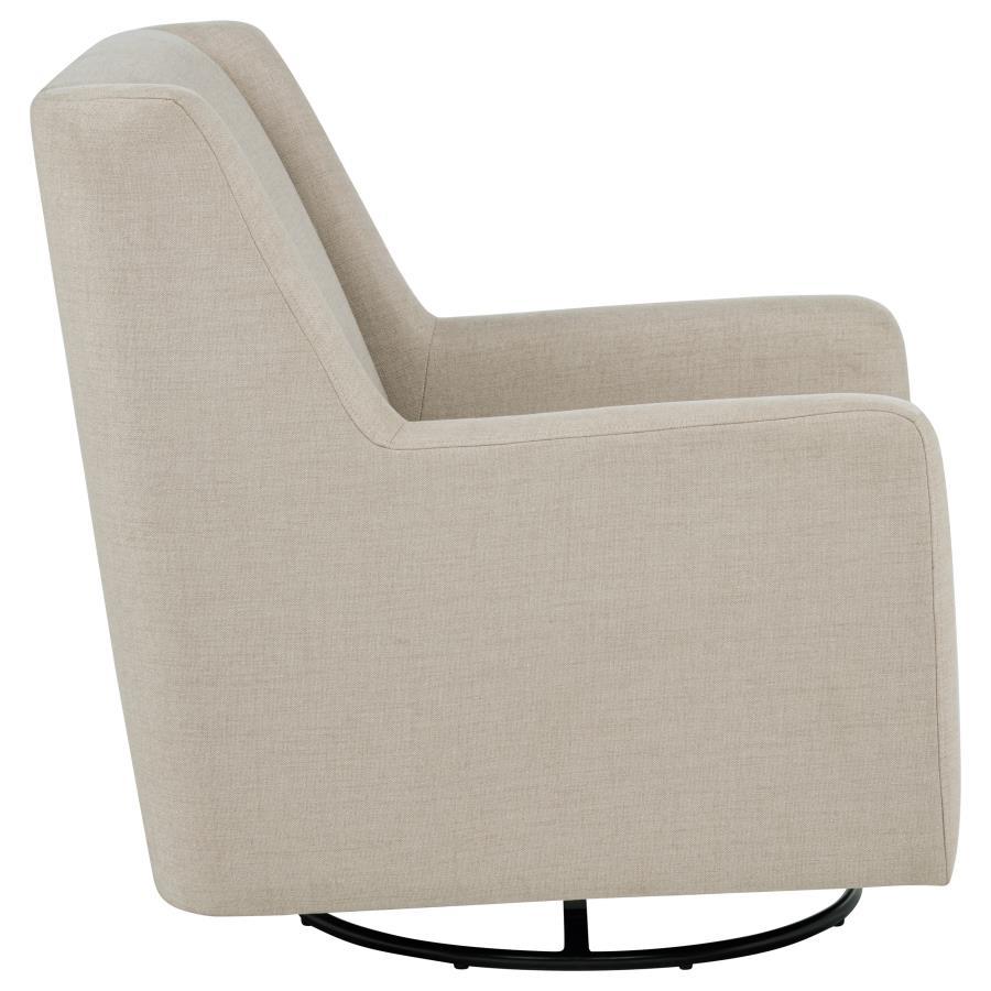 Sorrel - Fabric Upholstered Swivel Glider Arm Chair - Latte