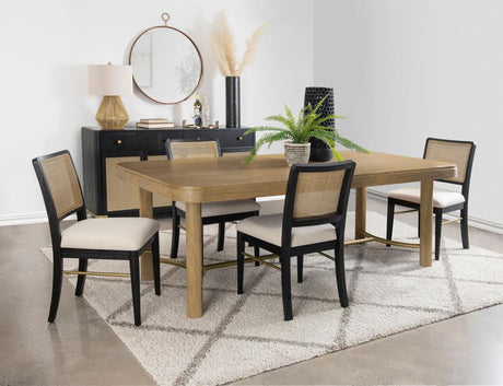 Arini - Extension Leaf Dining Table Set Black 5 Pc. Table, 4 Chairs by Coaster Fine Furniture | Bel Furniture