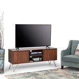 Hunter - TV Media Stand - Umber Brown Stain by Simpli-Home | Bel Furniture