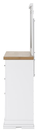 Ashbryn - White / Natural - Dresser And Mirror by Benchcraft® | Bel Furniture
