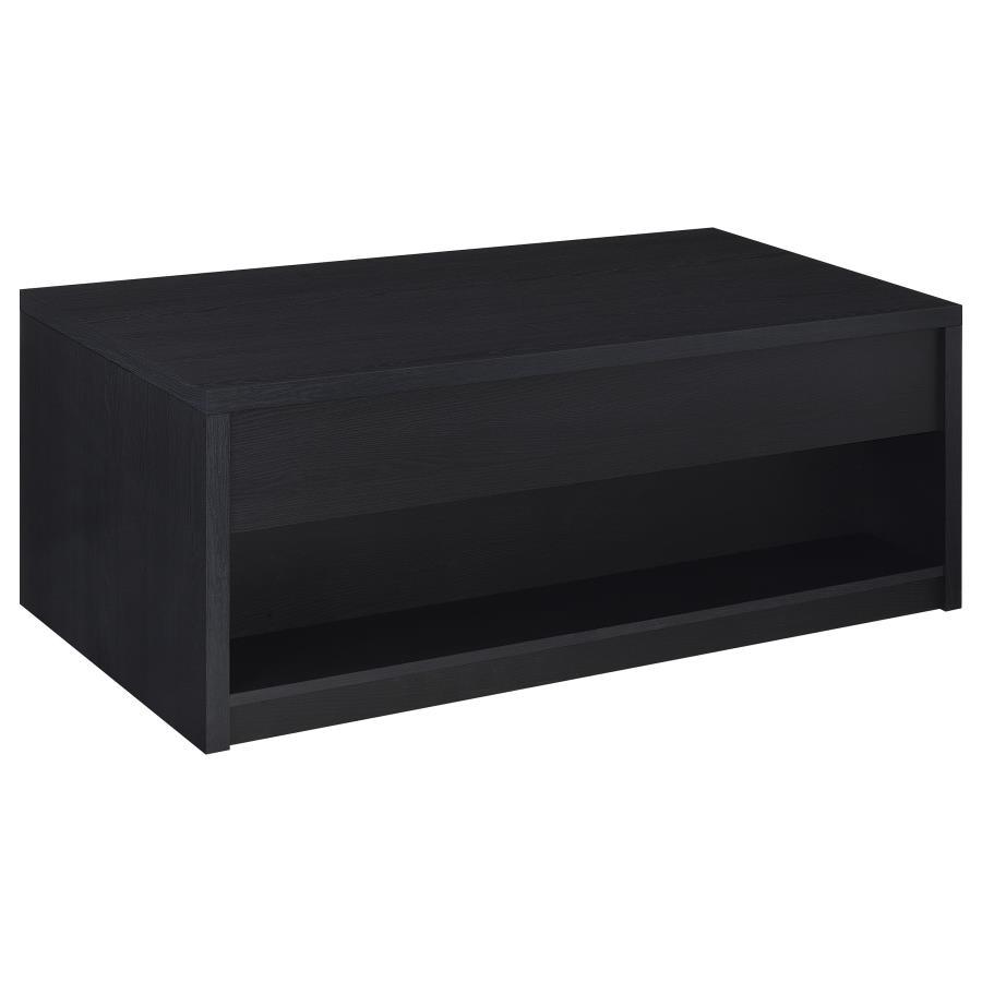 Knapp - Lift Top Cocktail Coffee Table With Dual Drawers - Black by Coaster Fine Furniture | Bel Furniture