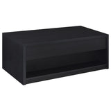 Knapp - Lift Top Cocktail Coffee Table With Dual Drawers - Black by Coaster Fine Furniture | Bel Furniture