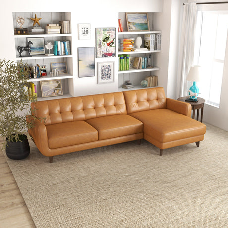 Allison - Mid-Century Modern Sectional Sofa Chaise - view 12