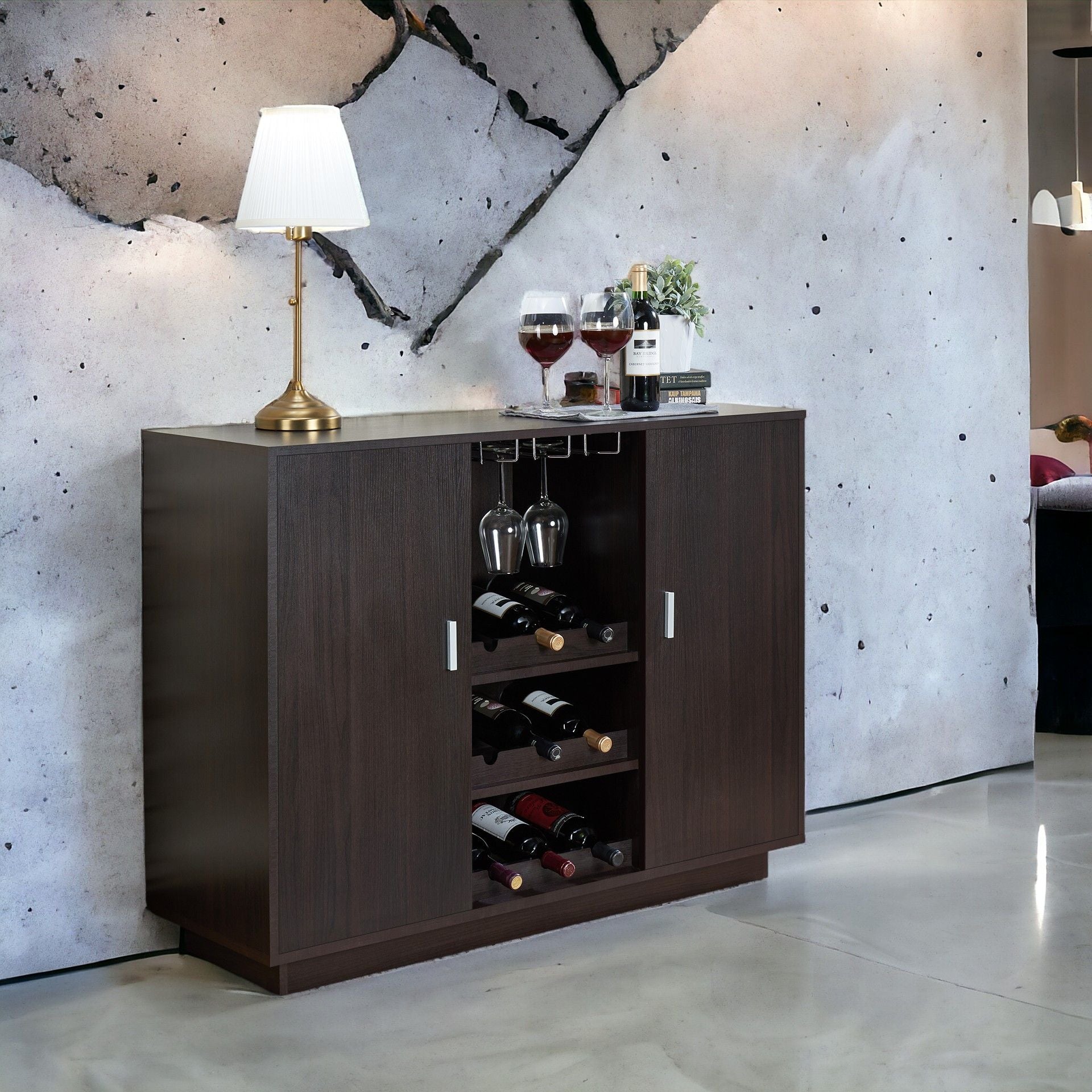 Hazen - Wine Cabinet II - Espresso