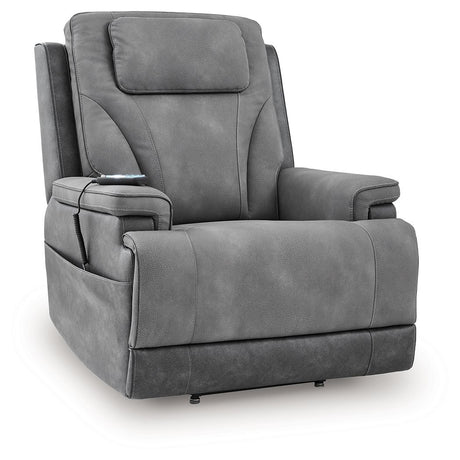 4Z-Peaceful Pause - Serenity Zone - Power Lift Recliner Dark Gray by Signature Design by Ashley® | Bel Furniture