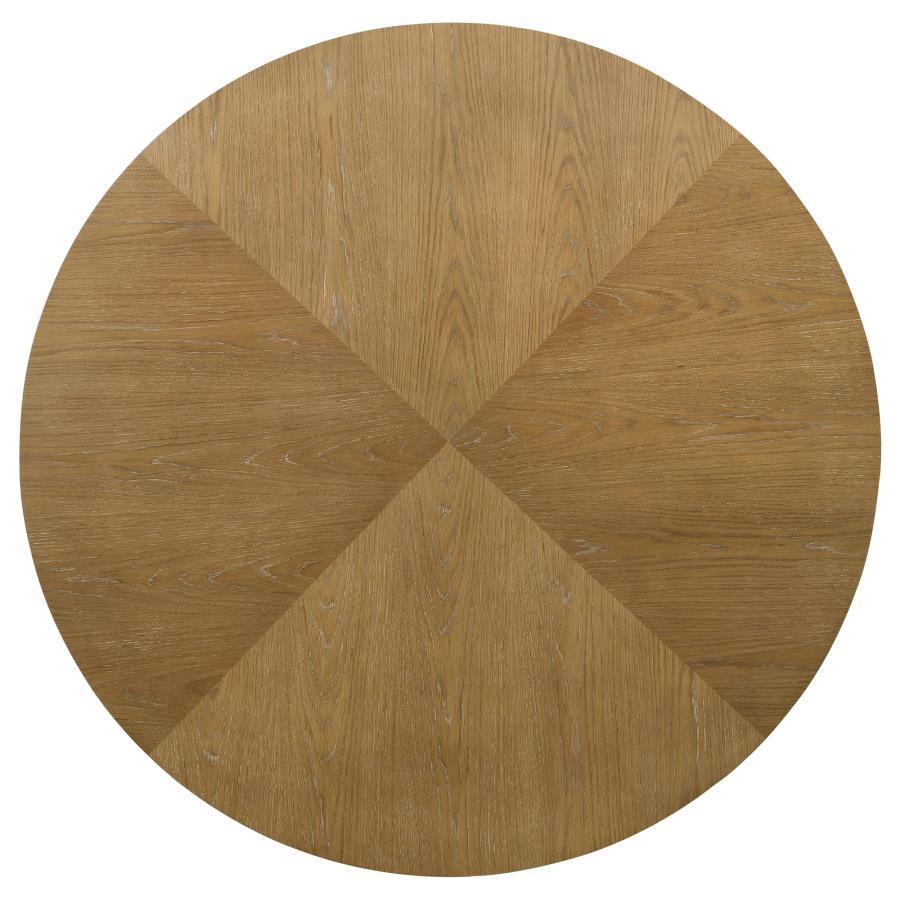 Danvers - Round Wood Dining Table - Brown Oak by Coaster Fine Furniture | Bel Furniture