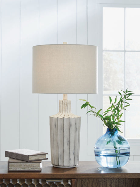 Imre - Distressed Brown - Poly Table Lamp by Signature Design by Ashley® | Bel Furniture