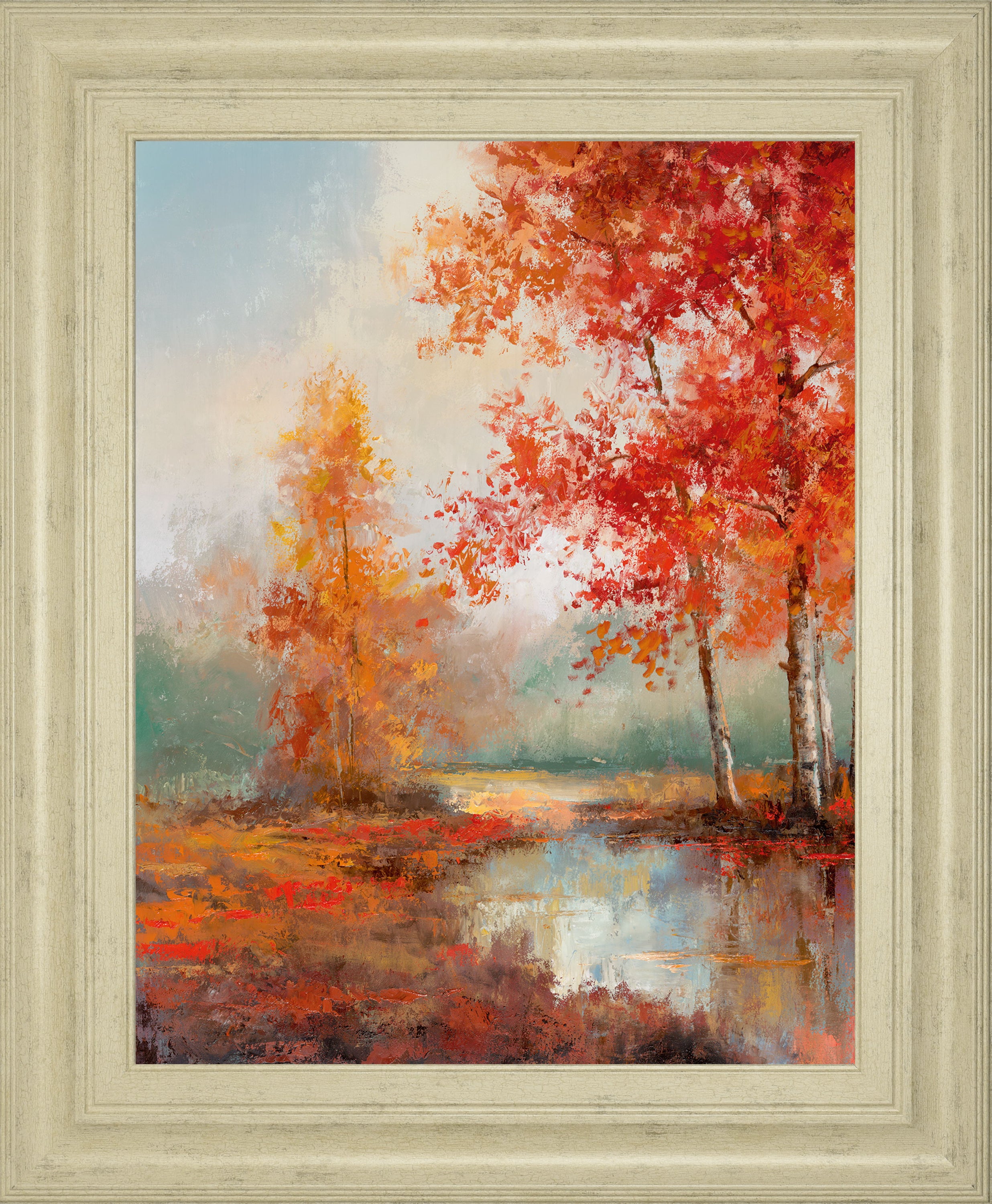 Autumns Grace I By T.C Chiu - Framed Print Wall Art - Orange