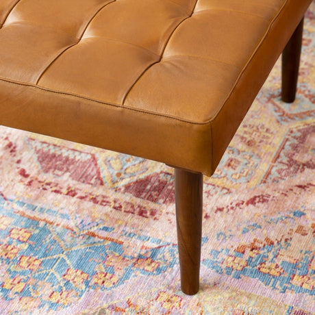 Mark - Tufted Square Genuine Upholstered Ottoman - view 3