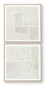 Andorfield - Wall Art Set (Set of 2) - Beige / Black / White