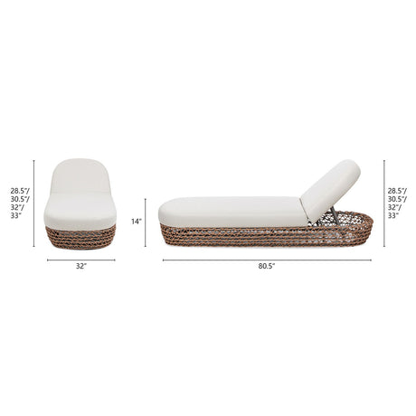 Willow - Sunbrella Upholstered Patio Lounger - view 4