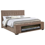 Senna - Upholstered Audio Flame Visualizer Bed by Coaster Fine Furniture | Bel Furniture