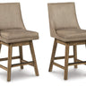 Tallenger - Swivel Barstool (Set of 2) Dark Brown 19''W x 20''D x 39''H Stool Sets by Signature Design by Ashley® | Bel Furniture