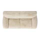 Summit - Faux Sheepskin Overstuffed Sofa - Cream Beige by Jennifer Taylor Home | Bel Furniture