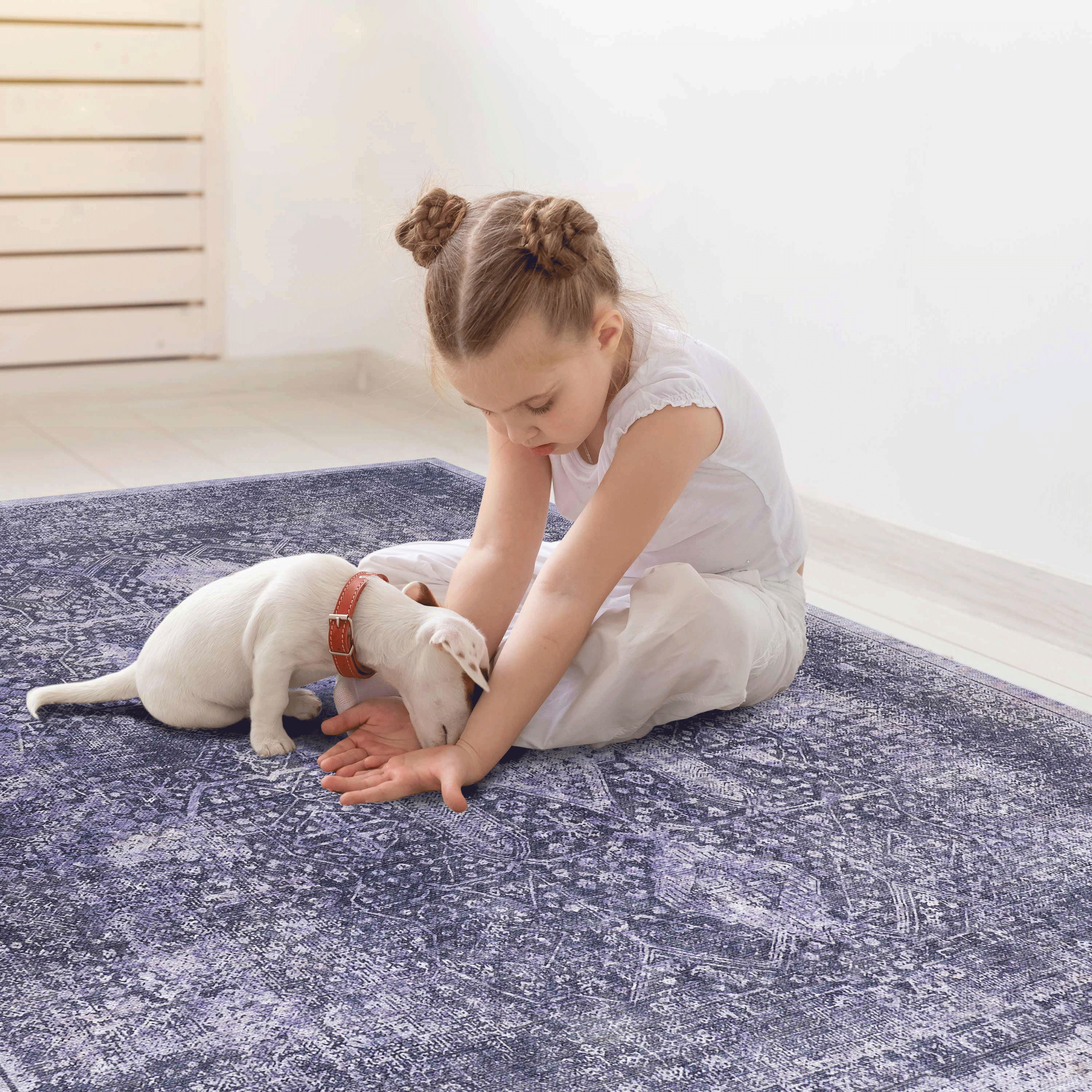 3' x 5' Area Rug, Washable, Low-Pile, Non-Slip, Non-Shedding, Foldable, Kid & Pet Friendly - Anthracite