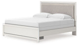 Zuraleus - King Upholstered Panel Bed - White