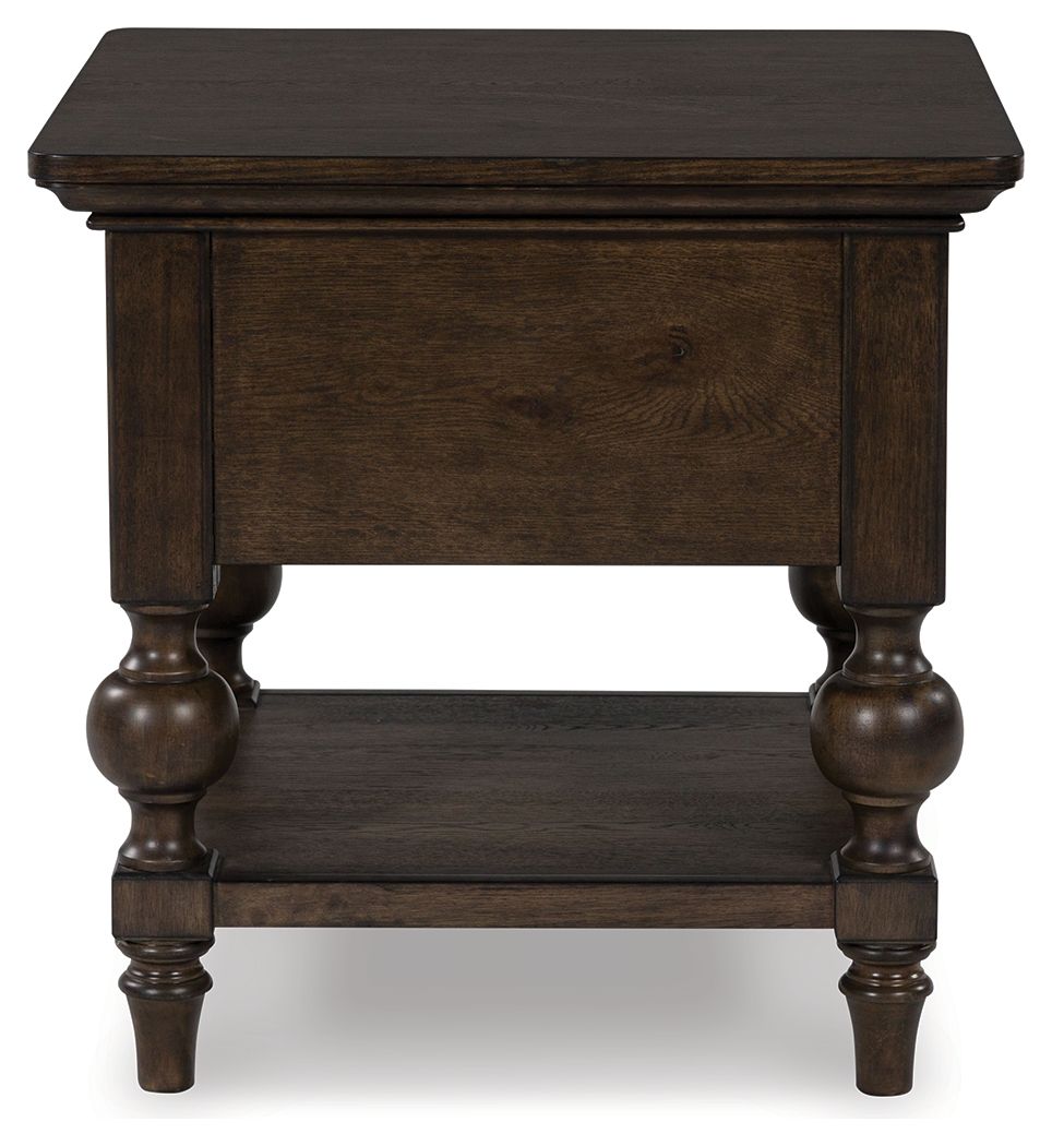 Veramond - Dark Brown - Square End Table