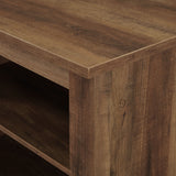 Modern Transitional 3 Shelf Open Storage TV Stand