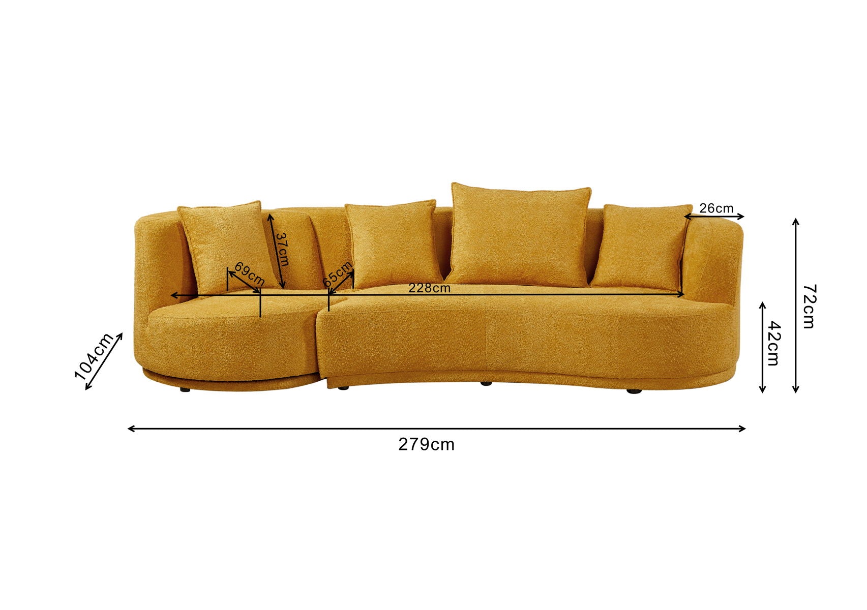 Living Room Sofa Set With Luxury Teddy Fleece, 2 Seater, Armchair Swivel 360°