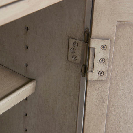 Dauphin - Handpainted Entryway Storage Cabinet - Gray Cashmere by Jennifer Taylor Home | Bel Furniture
