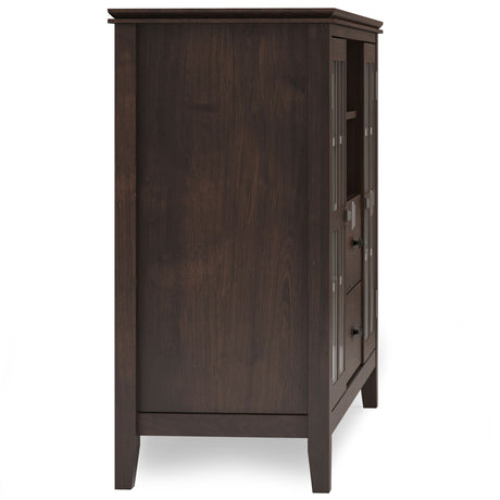 Artisan - Tall TV Media Stand - Dark Chestnut Brown by Simpli-Home | Bel Furniture