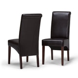 Avalon - Deluxe Parson, Dining Chair (Set of 2) Dark Brown by Simpli-Home | Bel Furniture