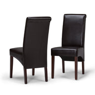 Avalon - Deluxe Parson, Dining Chair (Set of 2) Dark Brown by Simpli-Home | Bel Furniture