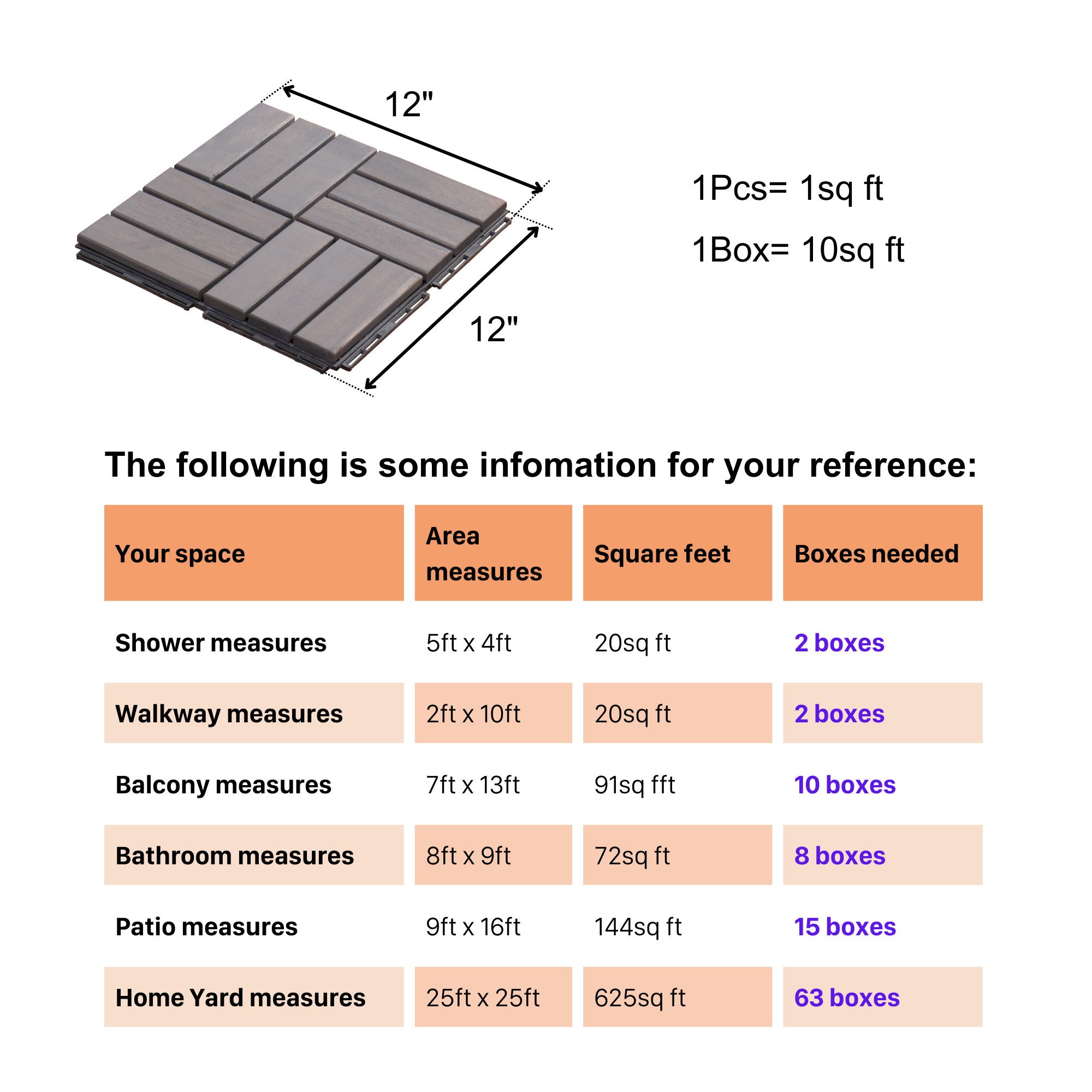 Interlocking Deck Tiles Checker Pattern, Square Acacia Hardwood Outdoor Flooring For Patio, Bancony, Pool Side