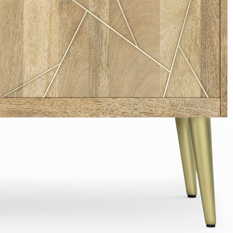 Jager - TV Media Stand - Natural by Simpli-Home | Bel Furniture