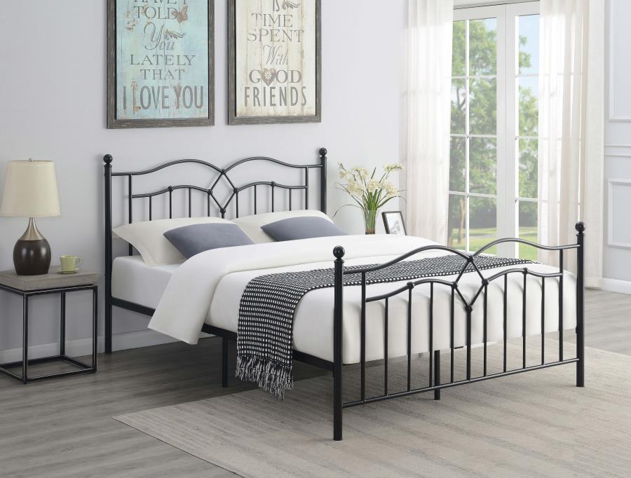 Klossen - Metal Queen Open Frame Bed - Black